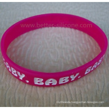 Debossed and Color Filled Logo Silicone Wristband for Promotion